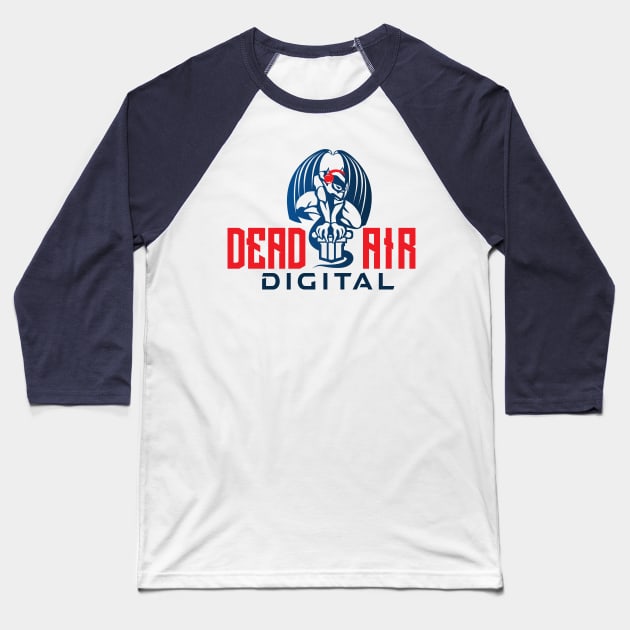 Dead Air Digital Main Logo Baseball T-Shirt by Dead Air Digital